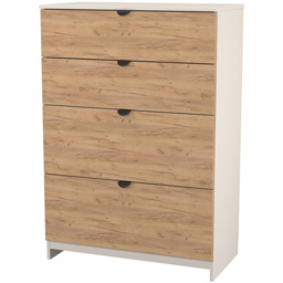 Crowndale Bora 4 Drawer Gold Craft Oak and Kashmir Deep Chest of Drawers Ready Assembled - thumbnail 4