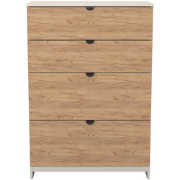 Crowndale Bora 4 Drawer Gold Craft Oak and Kashmir Deep Chest of Drawers Ready Assembled - thumbnail 2