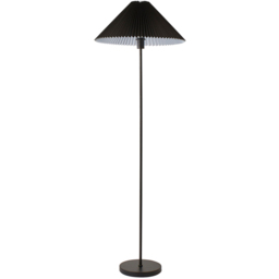 ValueLights Akira Black Pleated Shade LED Floor Lamp - thumbnail 1
