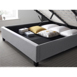 Brandon Double Grey Fabric Ottoman Bed - thumbnail 4