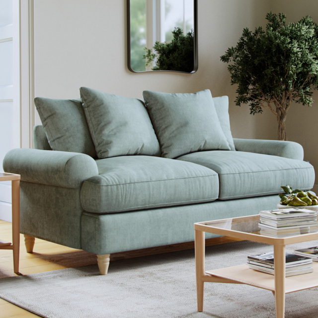 Clara Faro 10 Blue 2 Seater Medium Agmamito Sofa - image 1
