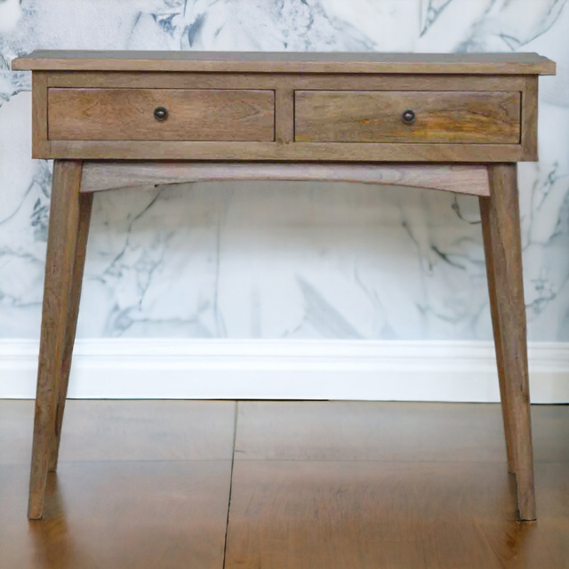 Artisan Furniture Hallway Oak 2 Drawer Mango Wood Console Table - image 1