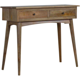 Artisan Furniture Hallway Oak 2 Drawer Mango Wood Console Table - thumbnail 3