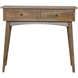 Artisan Furniture Hallway Oak 2 Drawer Mango Wood Console Table - thumbnail 2