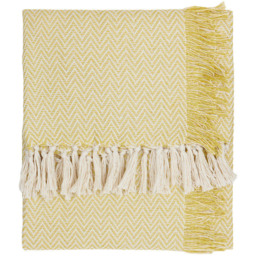 Yard Wisley Herringbone Yellow Woven Throw 130 x 180cm