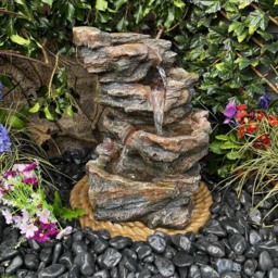 Tranquillity Solar Powered Dacite LED Water Feature - thumbnail 2