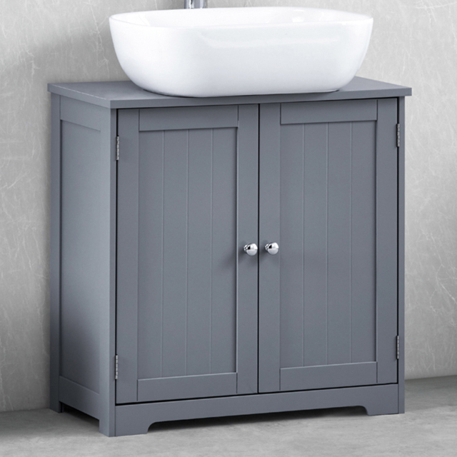 Bath Vida Priano 2 Door Grey Under Sink Bathroom Cabinet - image 1