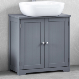 BATH VIDA Priano 2 Door Grey Under Sink Bathroom Cabinet