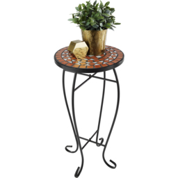 tectake Terracotta Balcony Table with Mosaic Pattern - thumbnail 2