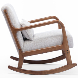 Otis Natural Woven Chenille Rocking Chair - thumbnail 4