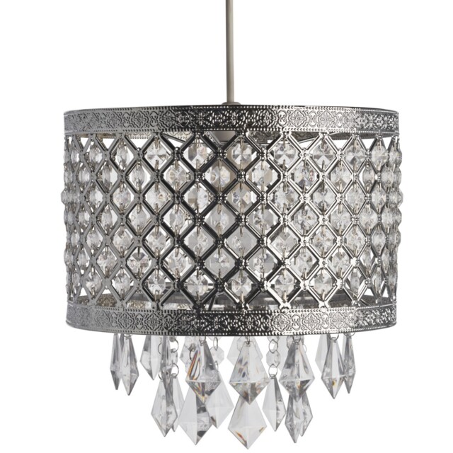 Cross Droplet Silver Pendant Light - image 1