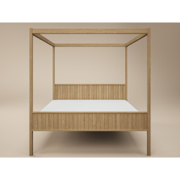 Flair Maddy Natural Super King Size 4 Poster Bed - thumbnail 3