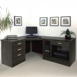 R White Cabinets Set 18 4 Drawer Black Computer Desk