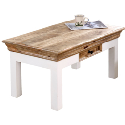 Brooklyn Alfie Single Drawer Solid Mango Wood Coffee Table - thumbnail 2