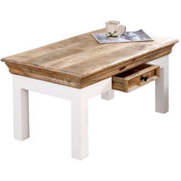 Brooklyn Alfie Single Drawer Solid Mango Wood Coffee Table - thumbnail 3