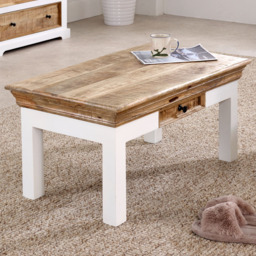 Brooklyn Alfie Single Drawer Solid Mango Wood Coffee Table - thumbnail 1