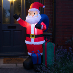 St Helens Multicolour LED Inflatable Santa Claus with Presents 5ft
