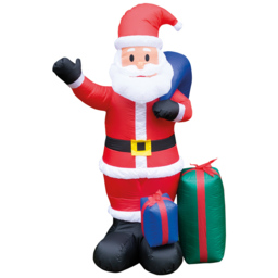 St Helens Multicolour LED Inflatable Santa Claus with Presents 5ft - thumbnail 2