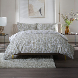 The Lyndon Company Tulle Natural Single Reversible Duvet Set