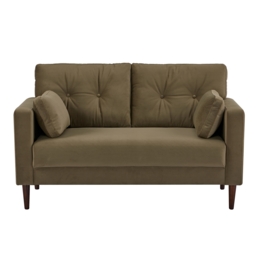 Taylor Matte Velvet 2 Seater Sofa - Olive Green - thumbnail 2