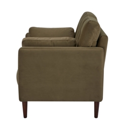 Taylor Matte Velvet 2 Seater Sofa - Olive Green - thumbnail 3