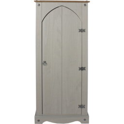 Corona Grey Washed Wax Finish Vestry Cupboard - thumbnail 2
