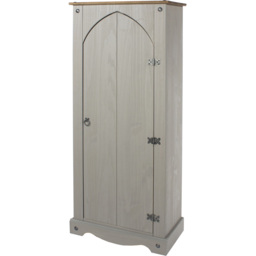 Corona Grey Washed Wax Finish Vestry Cupboard - thumbnail 3