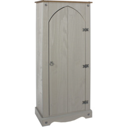 Corona Grey Washed Wax Finish Vestry Cupboard - thumbnail 4