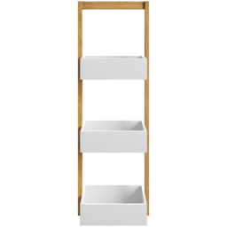 Flexi Storage 3 Shelf White and Bamboo Storage Caddy - thumbnail 3