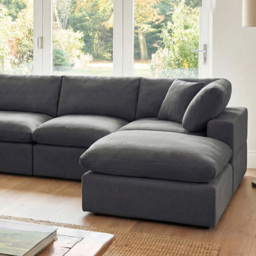 Artemis Home Cotleigh 6 Seater Charcoal U-Shaped Corner Sofa - thumbnail 2