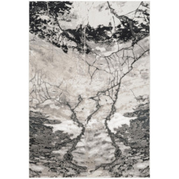 Desire Rugs Elysium Modern Abstract Metallic Sheen Huracan Grey Rug 60 x 220cm - thumbnail 1