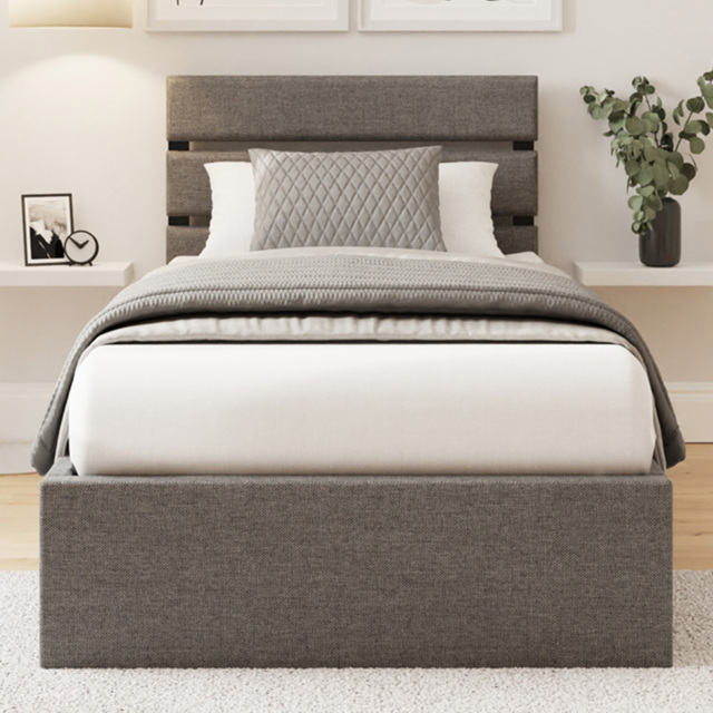 GFW Hudson Grey Single End Lift Ottoman Bed - image 1