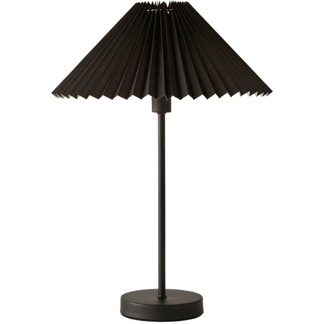 ValueLights Akira Black Pleated Shade LED Table Lamp - image 1