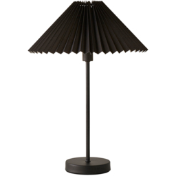 ValueLights Akira Black Pleated Shade LED Table Lamp - thumbnail 1