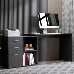 Portland Rotating Office Desk Black