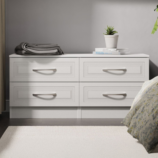 Crowndale Dorset 4 Drawer Signature White Bed Box Ready Assembled - image 1