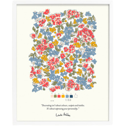 Laura Ashley Northrop Bloom White Frame Wall Art 40 x 50cm