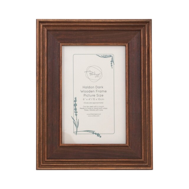 Haldon Wooden Frame Brown 6 x 4in - image 1