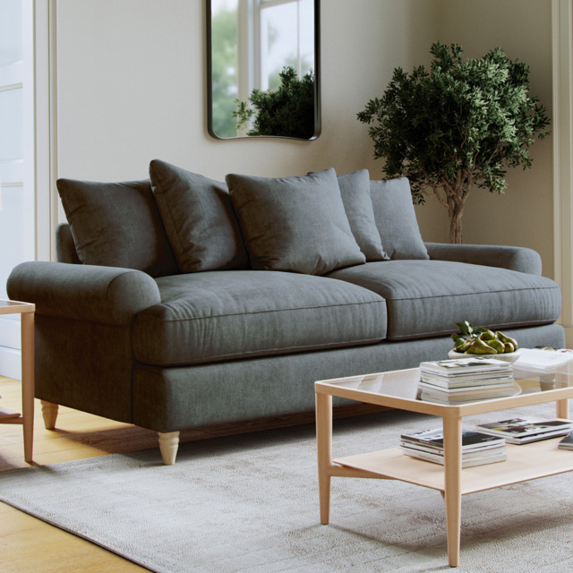 Clara Faro 17 Grey 2 Seater Large Agmamito Sofa - image 1