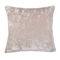 Large Crushed Velvet Cushion - Champagne - 58x58cm - thumbnail 1