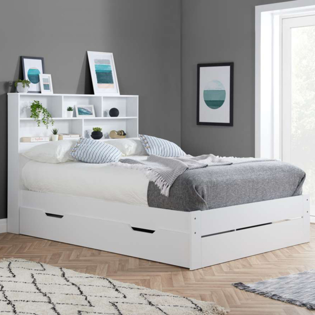 Alfie King Size White Storage Bed - image 1