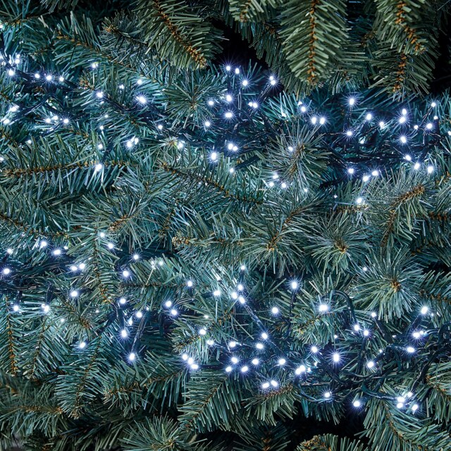 1500 LED Timer Cluster String Christmas Tree Lights - Bright White