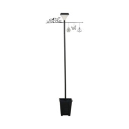 Solar Welcome Lamp Post Light Black - thumbnail 2