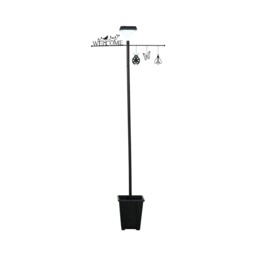 Solar Welcome Lamp Post Light Black - thumbnail 4