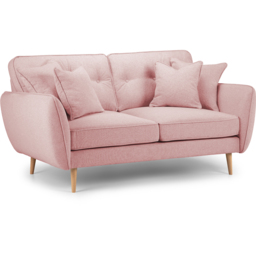 Opry Faro 2 Seater Button Back Soft Pink Sofa - thumbnail 2