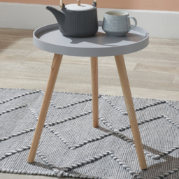 Pacific Lifestyle Halston Light Grey and Natural Side Table