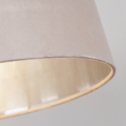 Velvet Drum Lamp Shade - 40cm - Mink - thumbnail 4