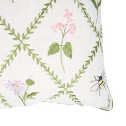 Gardenia Embroidered Cushion - thumbnail 3