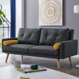 Home Detail Langley 2 Seater Charcoal Fabric Sofa Bed