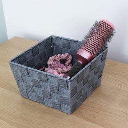 JVL 3L Vichy Square Nylon Storage Basket - thumbnail 2